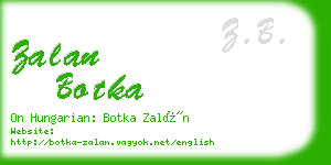 zalan botka business card